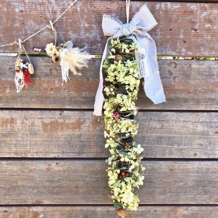 ユーカリ紫陽花ガーランド