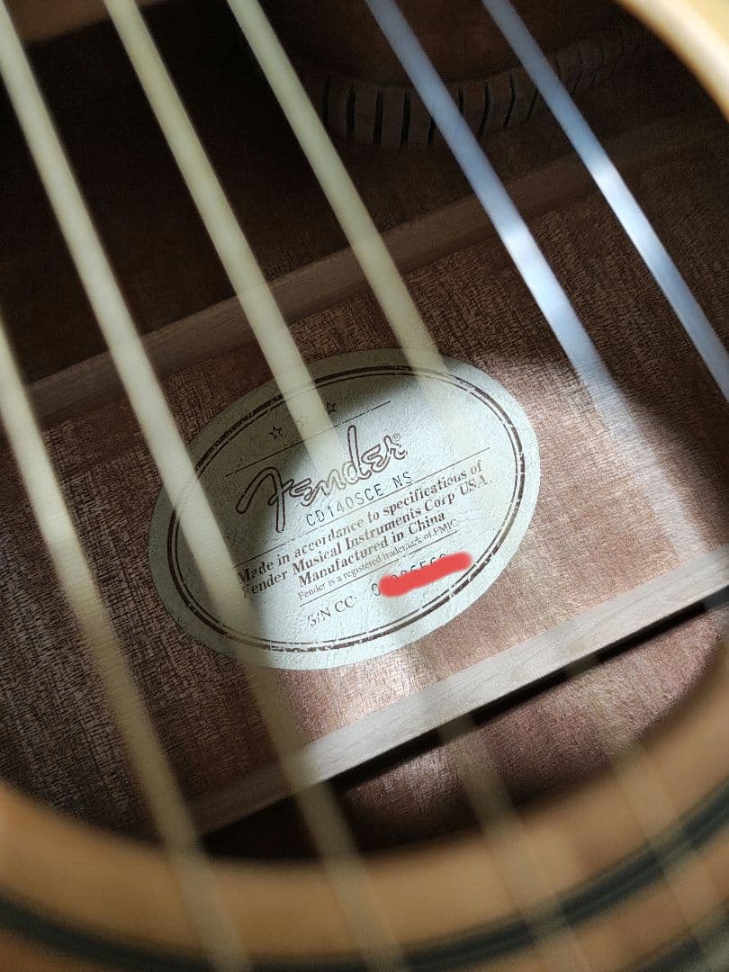 Fender CD-140SCE NS/極美品RITTERケース付