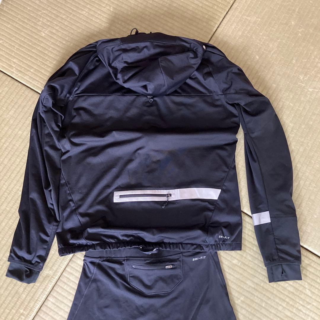 NIKEランニングウェア　ジャケット&タイツ　DRIFIT 反射テープ