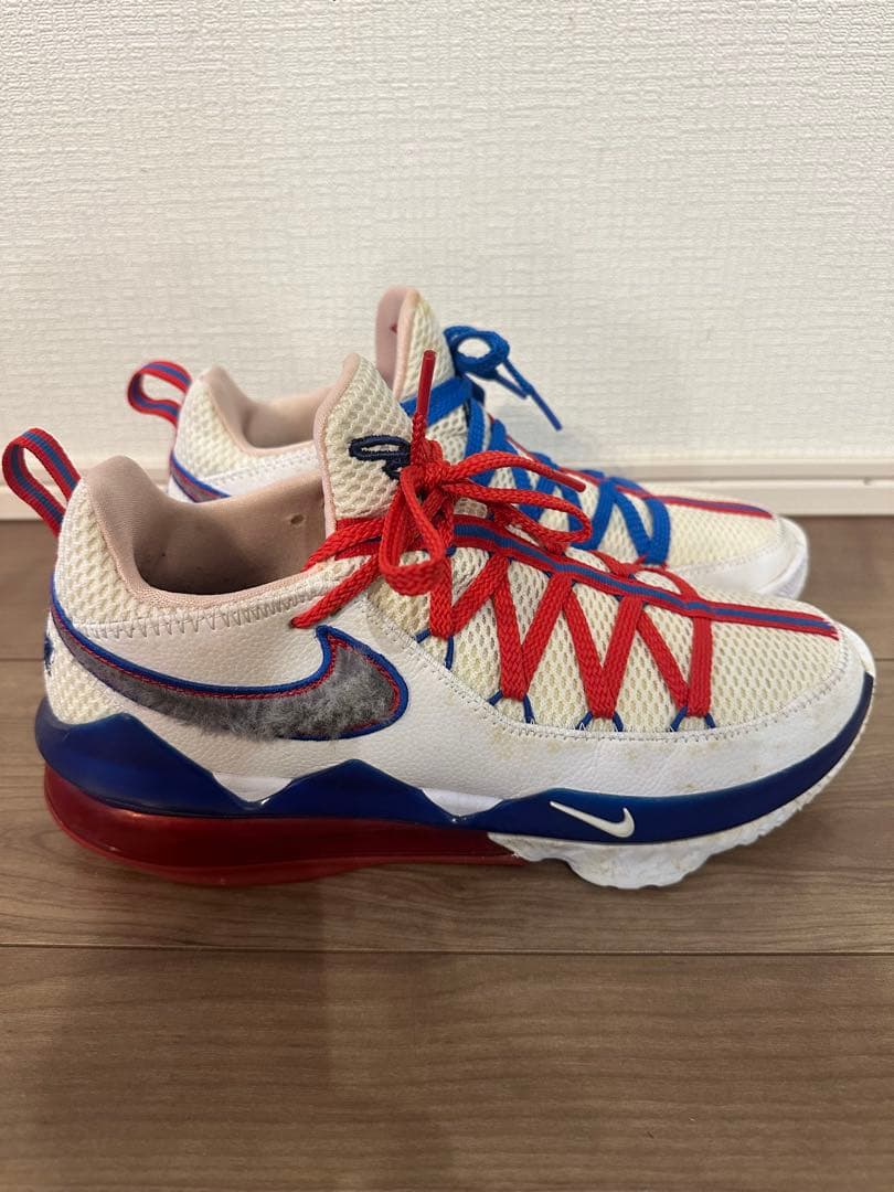 Lebron 17 low 26.5 Nike ホワイト/レッド/ブルー