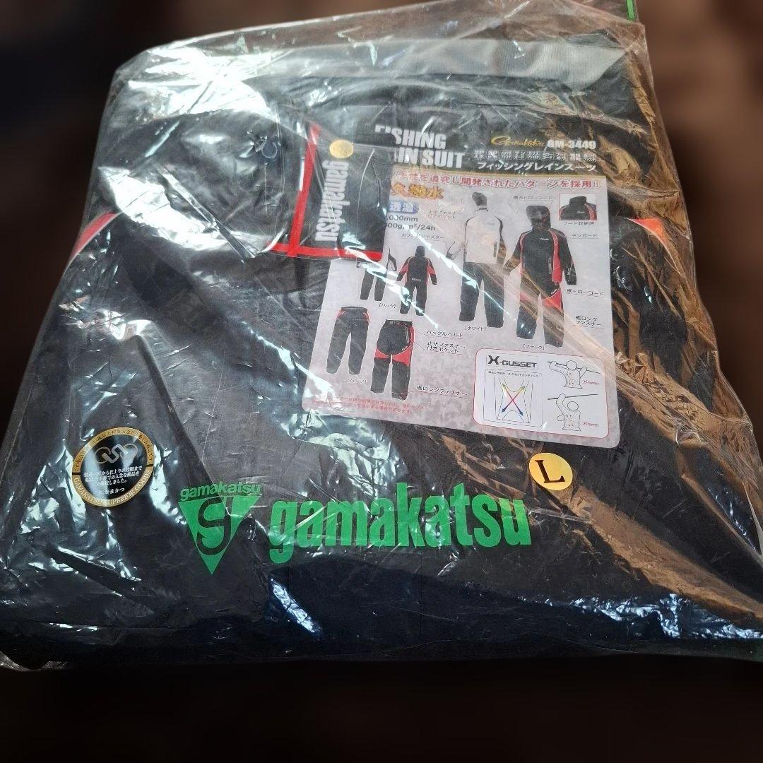 Gamakatsu GM-3449 フィッシングレインスーツ Lサイズ新品未使用