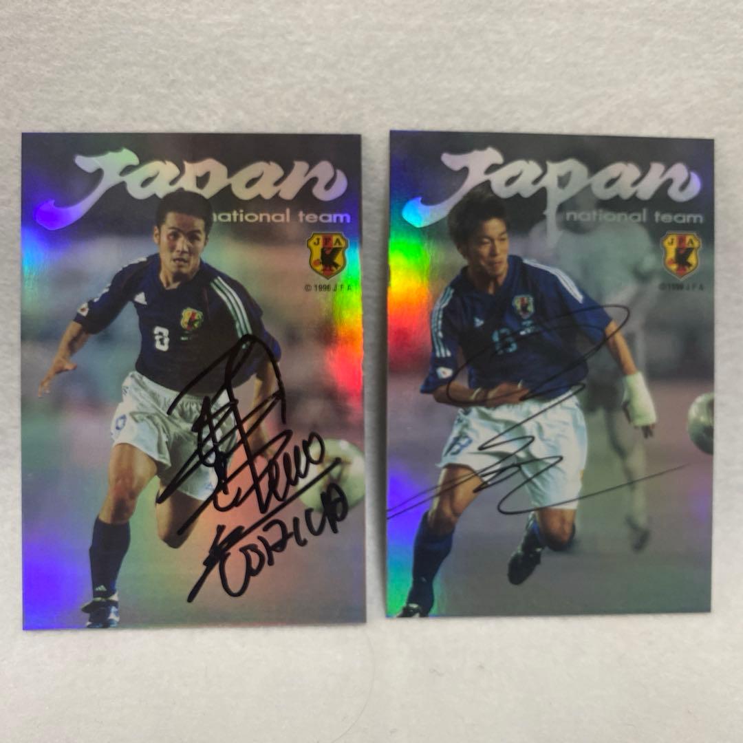 日本代表 サッカー選手　カードセット　(サイン2人入り)