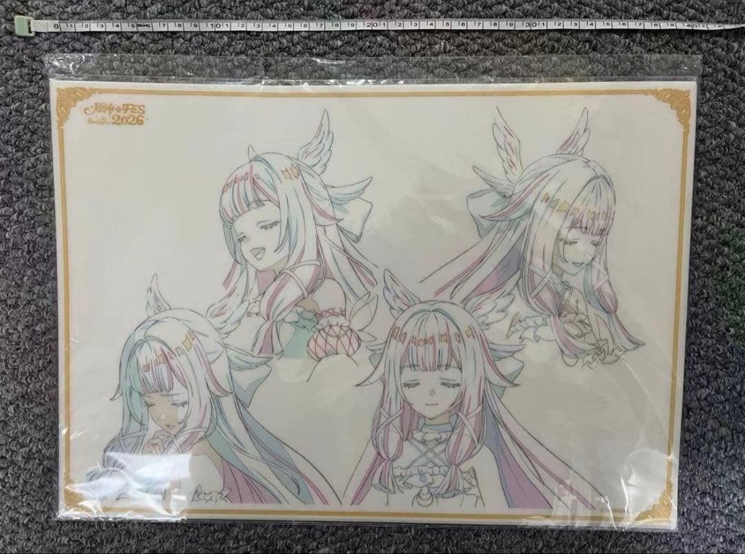 即発送　原神 fes vip 入場特典 原画 PVCデスクマット コロンビーナ