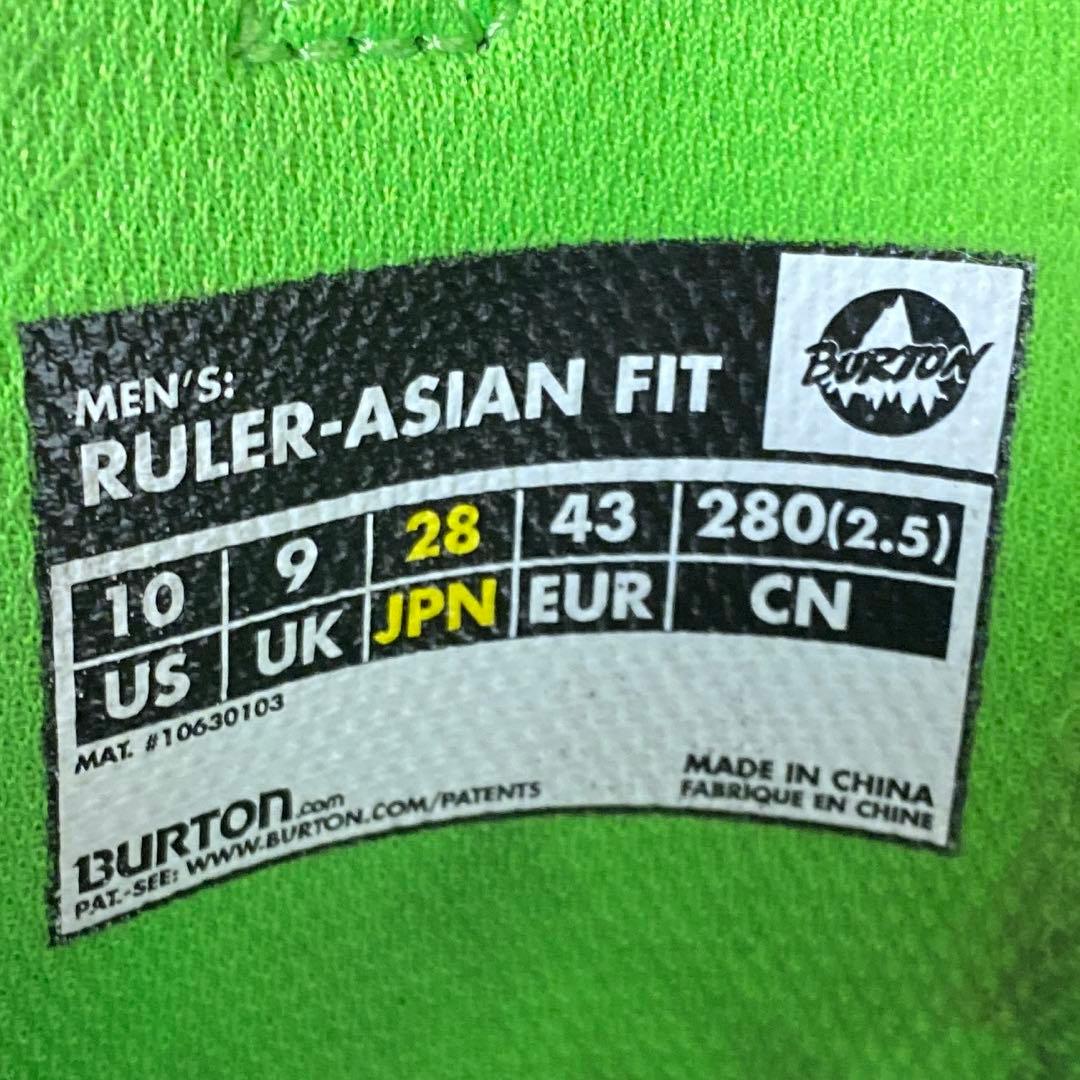 【即日発送】BURTON スノボブーツRULER-R ASIAN FIT 28㎝