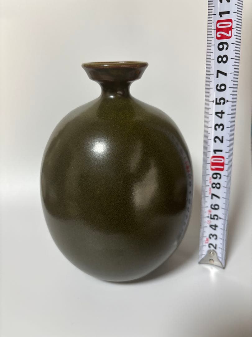 苗代川焼　薩摩焼　沈壽官　壽官　花入　徳利　高さ18cm×幅13cm