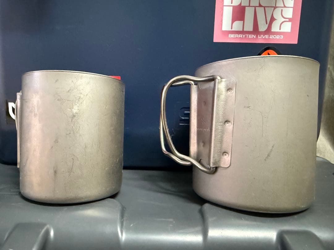  peak チタン ダブル　カップ 300ml 450ml セット