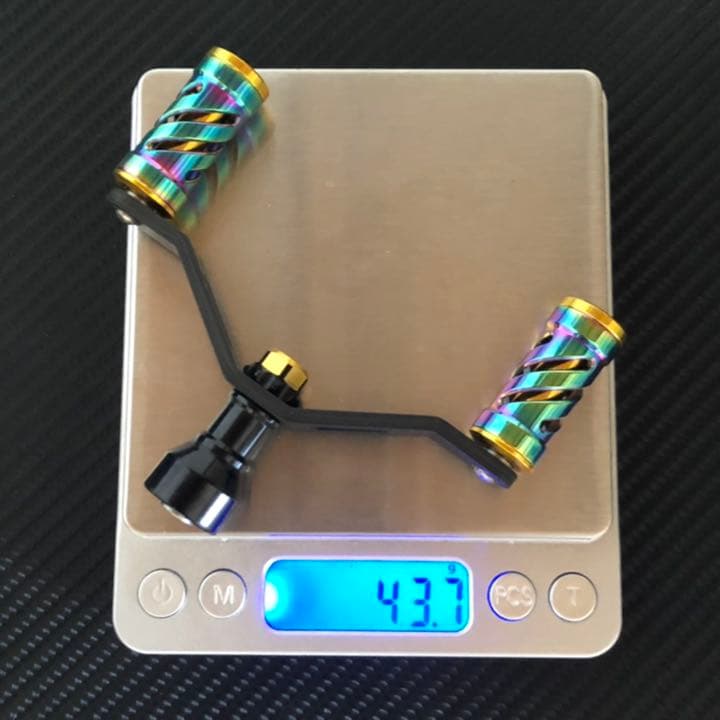 DAIWA用スピニングリールカーボンダブルハンドル アルミハンドルノブセット