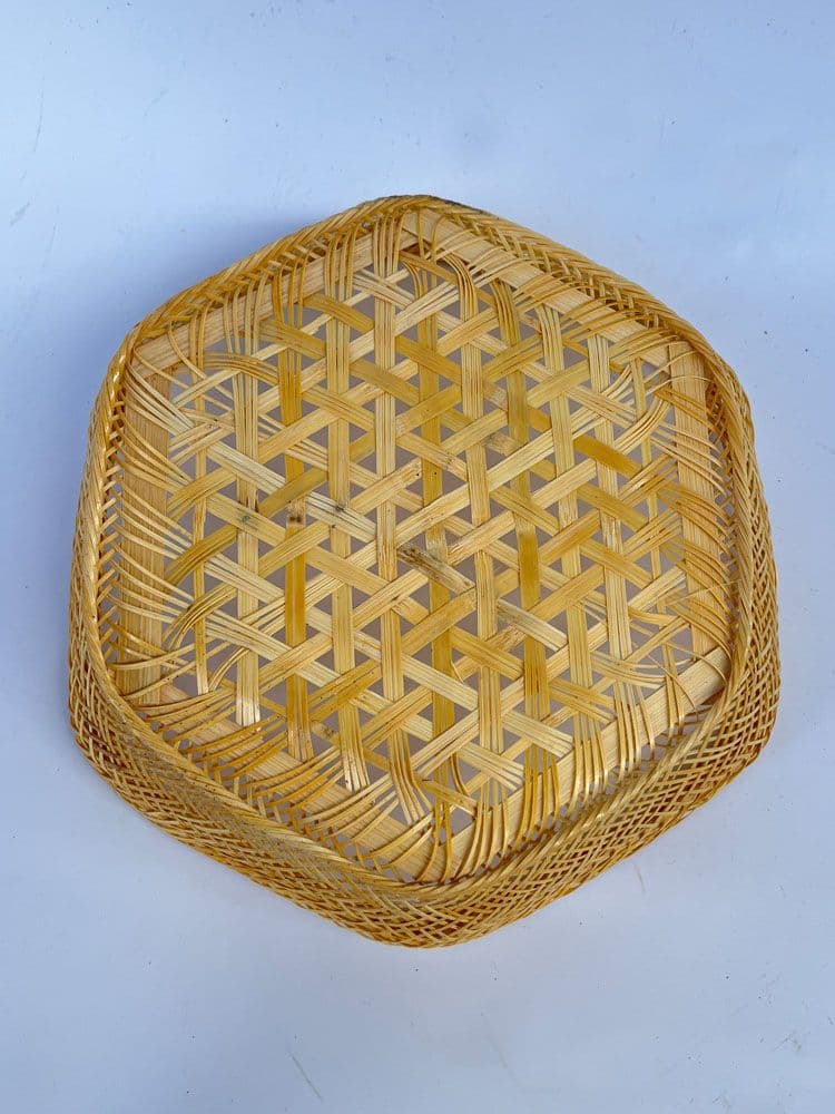 3点竹細工 果物皿 菓子入れ 小物入 水切り皿  手作工芸品 フルーツバスケット