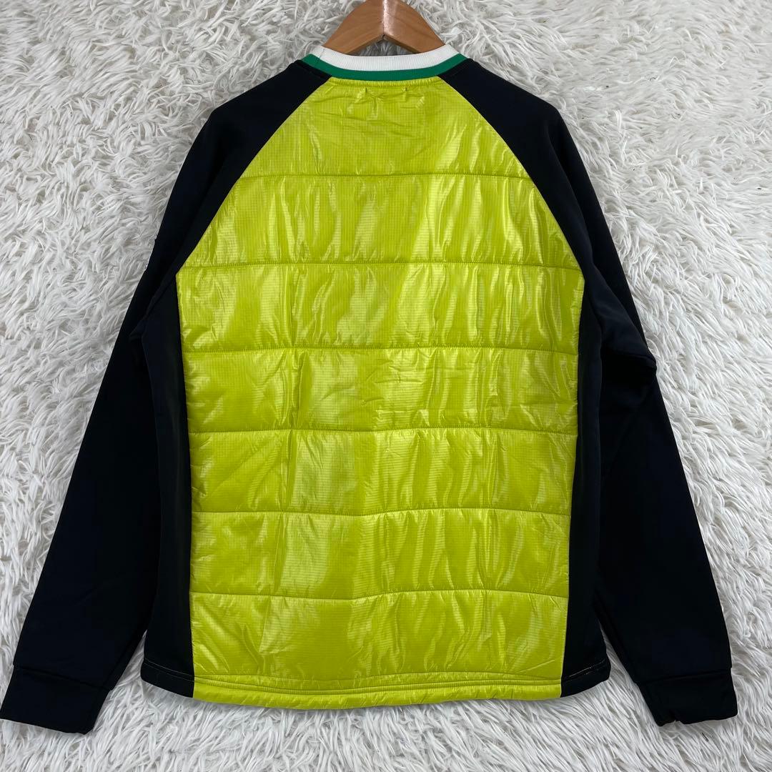 美品　ARCHIVIO 中綿切替プルオーバー　XL 蛍光色　袖ロゴ