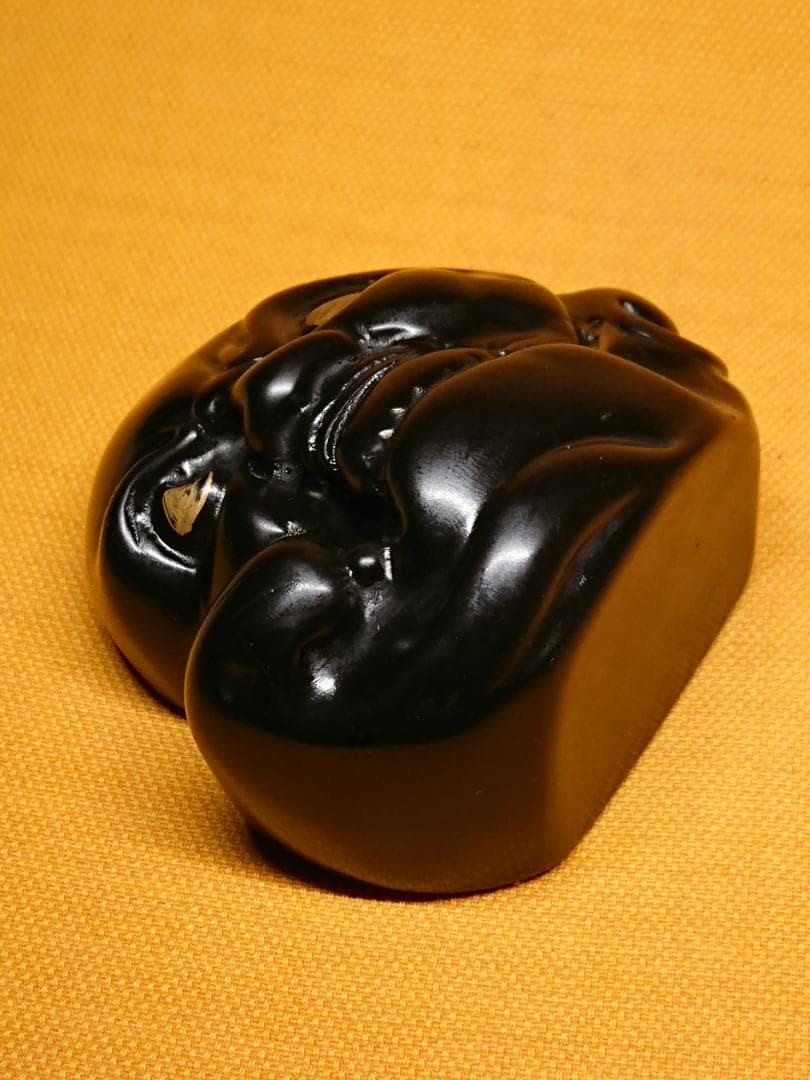 だるま　達磨　人形　石彫　オブジェ　置物　インテリア　工芸品　美術品　A2627