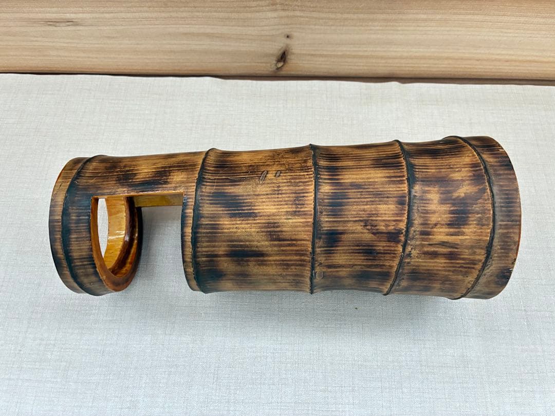 天然竹 花器 大型32cm 和モダン 竹花瓶 飾