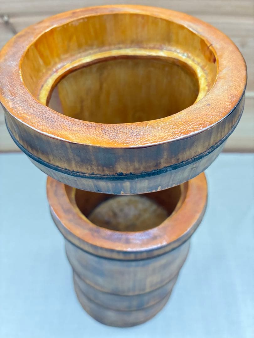 天然竹 花器 大型32cm 和モダン 竹花瓶 飾