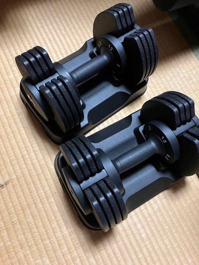 ダンベル　MOJEER 可変式ダンベル 12kg 2個セット