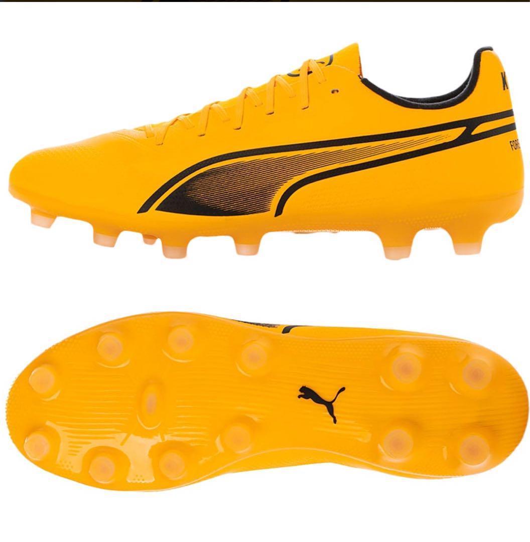 新品　PUMA キングプロ HG/AG サッカー　スパイク　オレンジ　28cm
