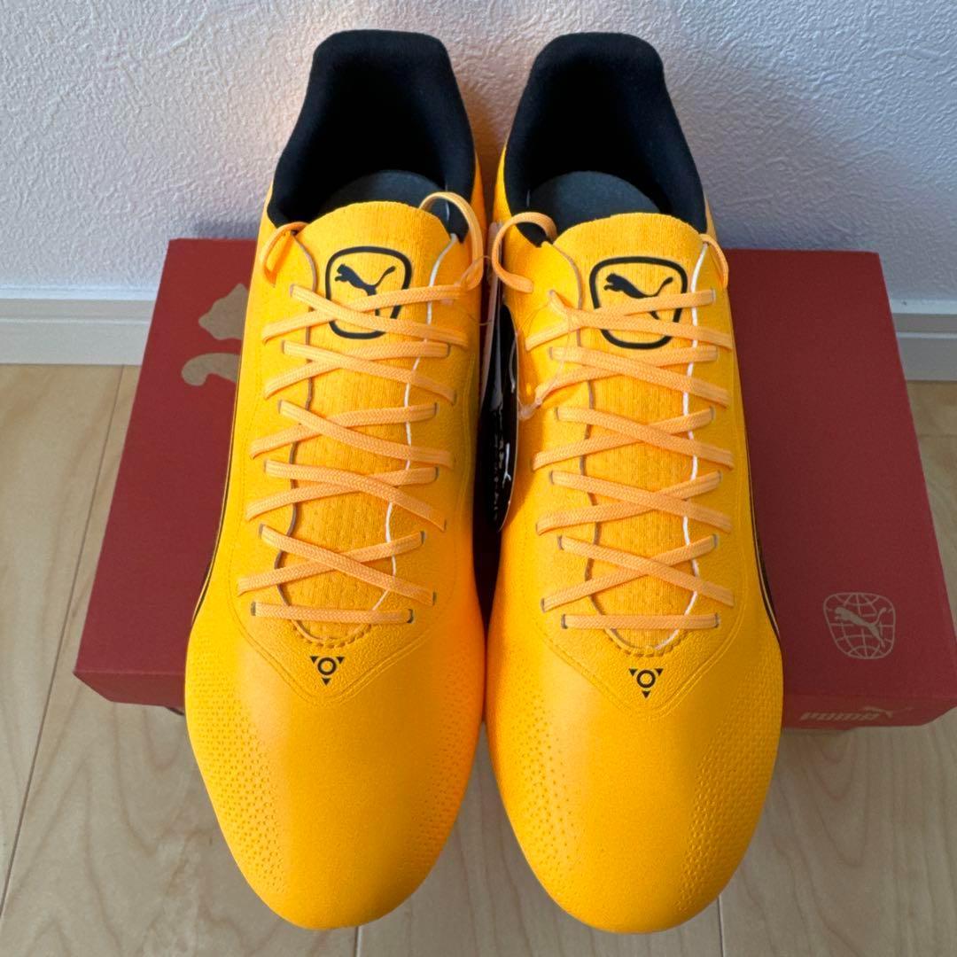 新品　PUMA キングプロ HG/AG サッカー　スパイク　オレンジ　28cm