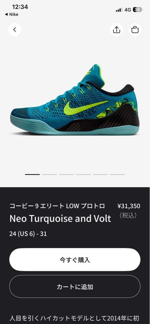 Kobe 9 Elite Low EM Protro コービー9 プロトロ