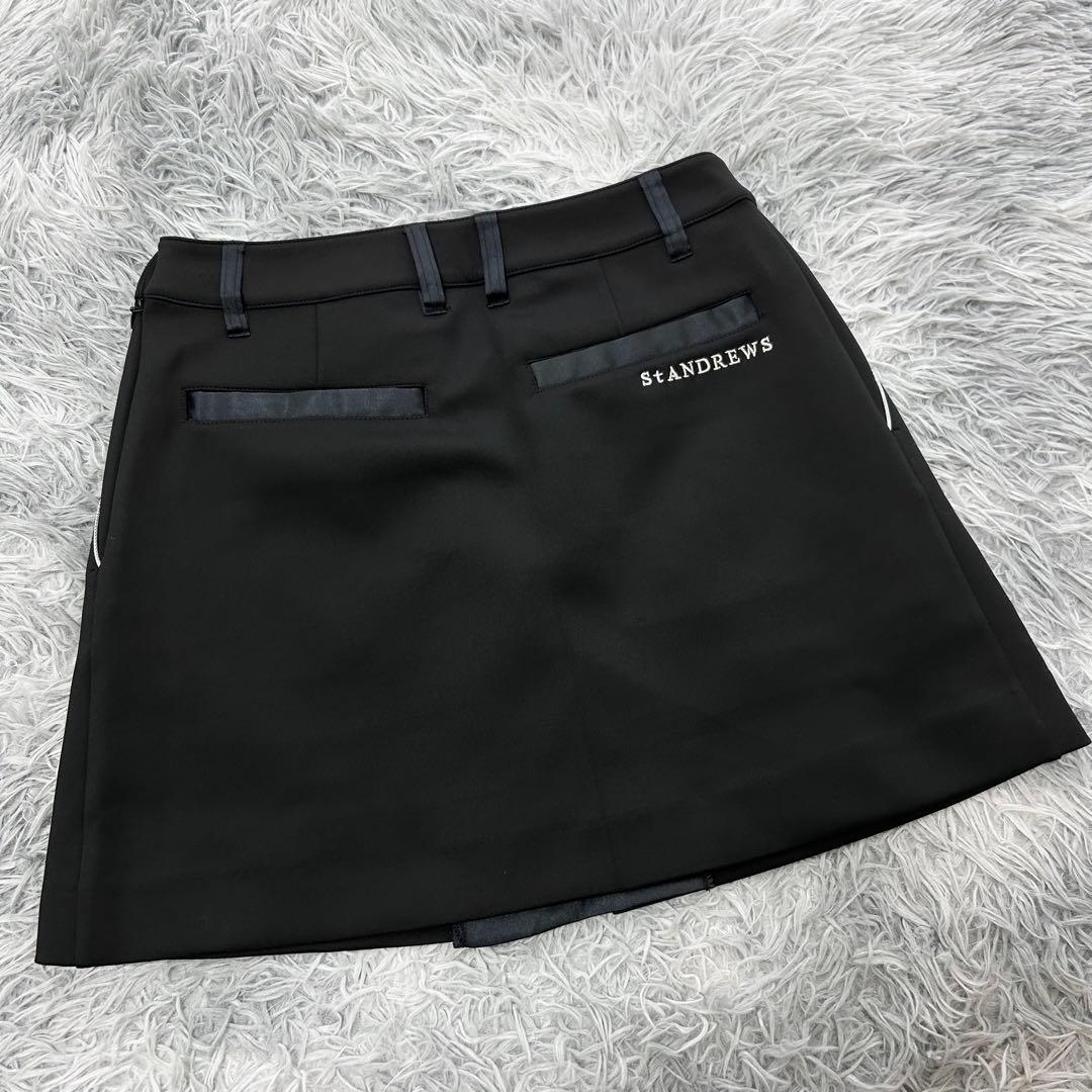 新品　セントアンドリュース　スカート　ストレッチ　ダンボールニット　ブラック　S