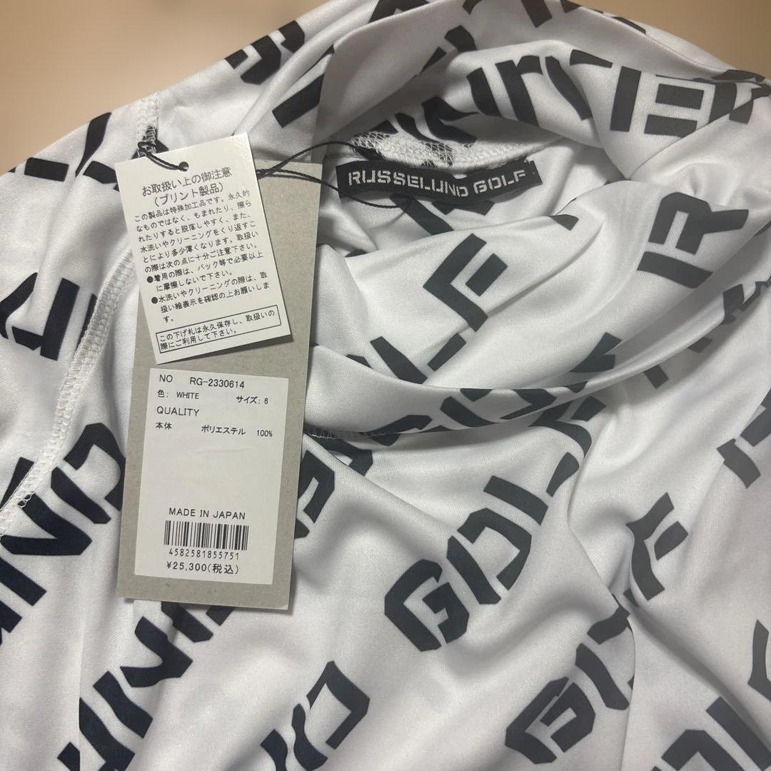 ★新品★ RUSSELUNO GOLF ハイネックシャツ ホワイト LL