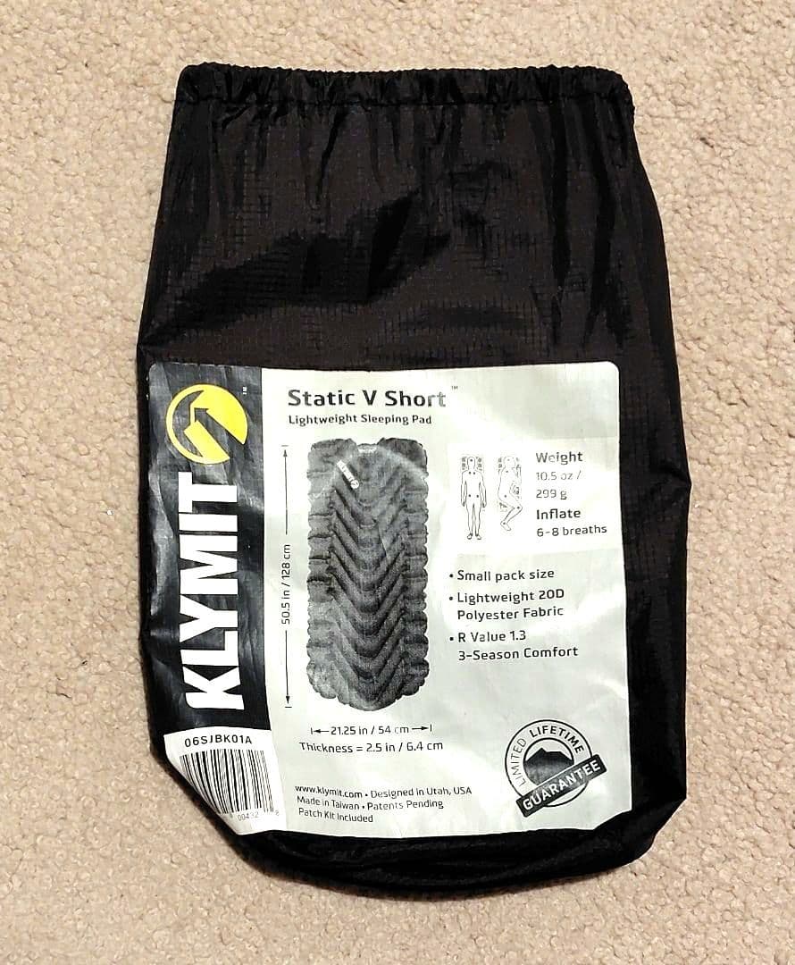 KLYMIT Static V Short ブラック スリーピングマット