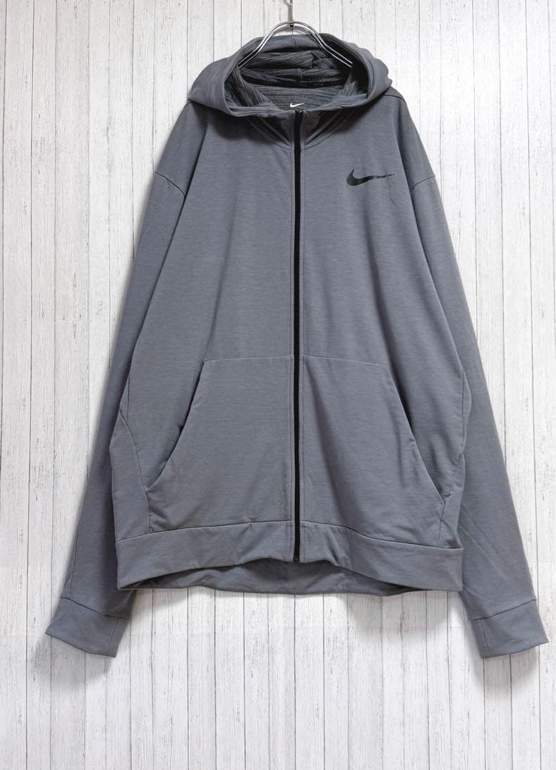 NIKE　ナイキ　パーカー ジップアップ　グレー　ビッグシルエット　XL