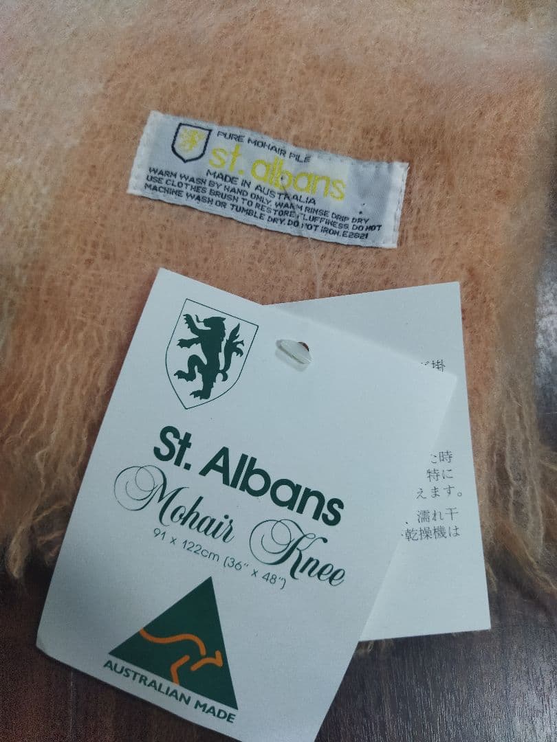 新品タグ付♪オーストラリア セントアルバンス モヘヤ ブランケット
