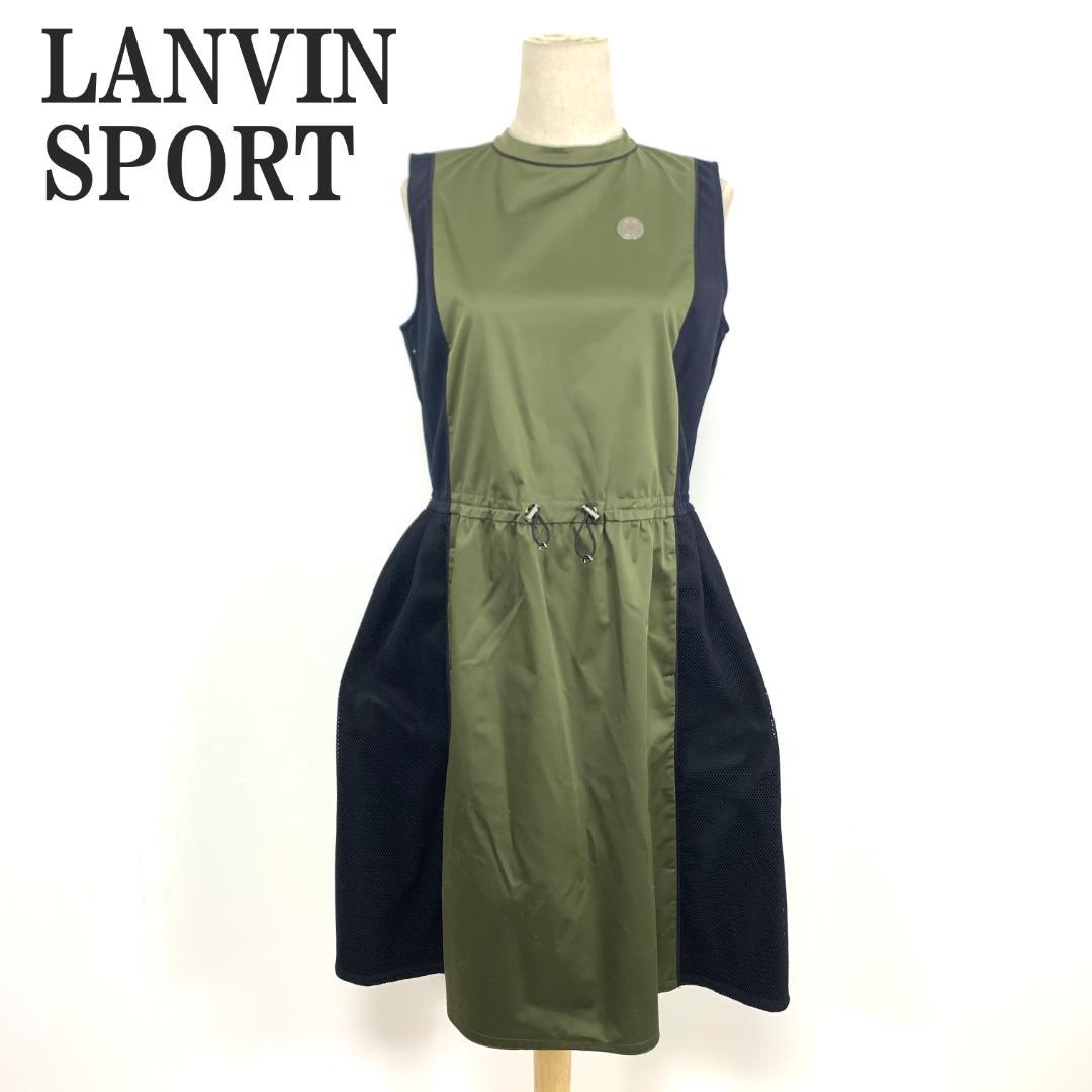 ランバンスポーツ ノースリーブワンピース 緑 ポリエステル 40 C5547