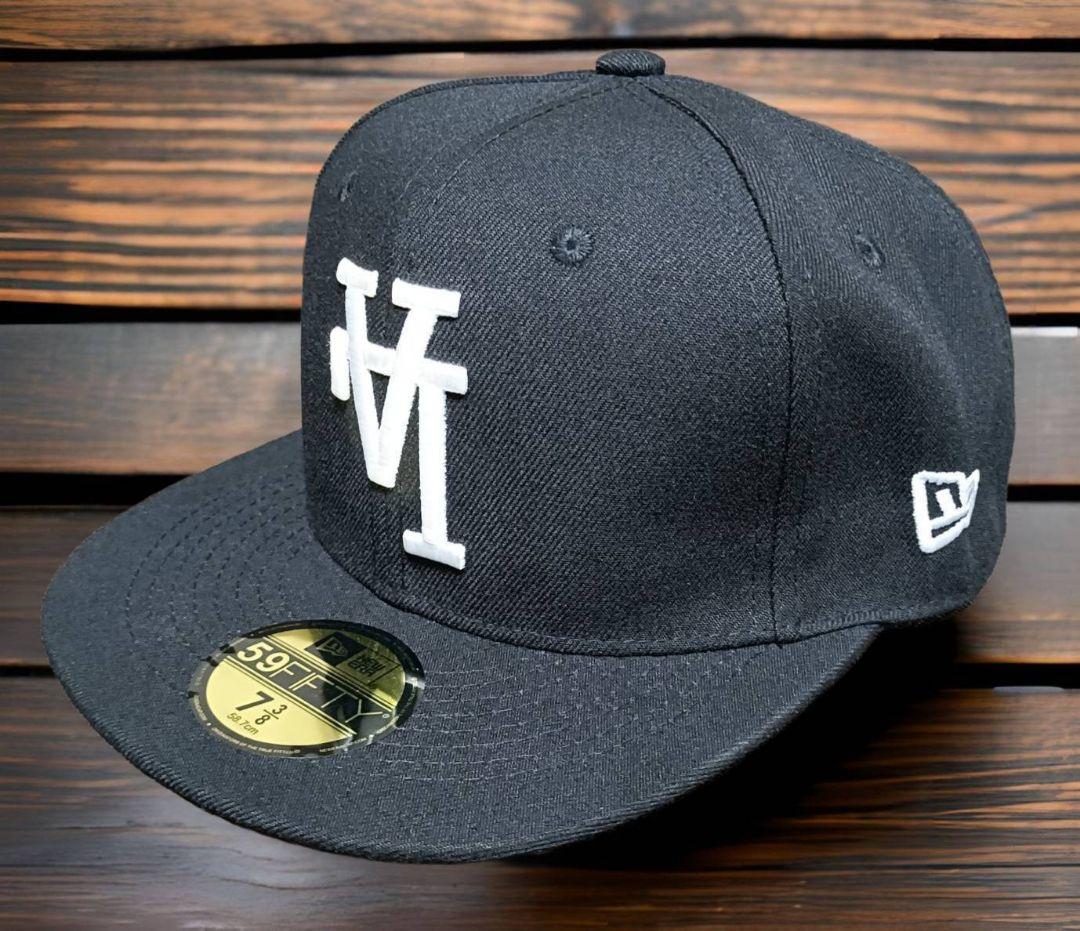 H*S様 LA逆ロゴ 59FIFTY ブラック 7 3/8