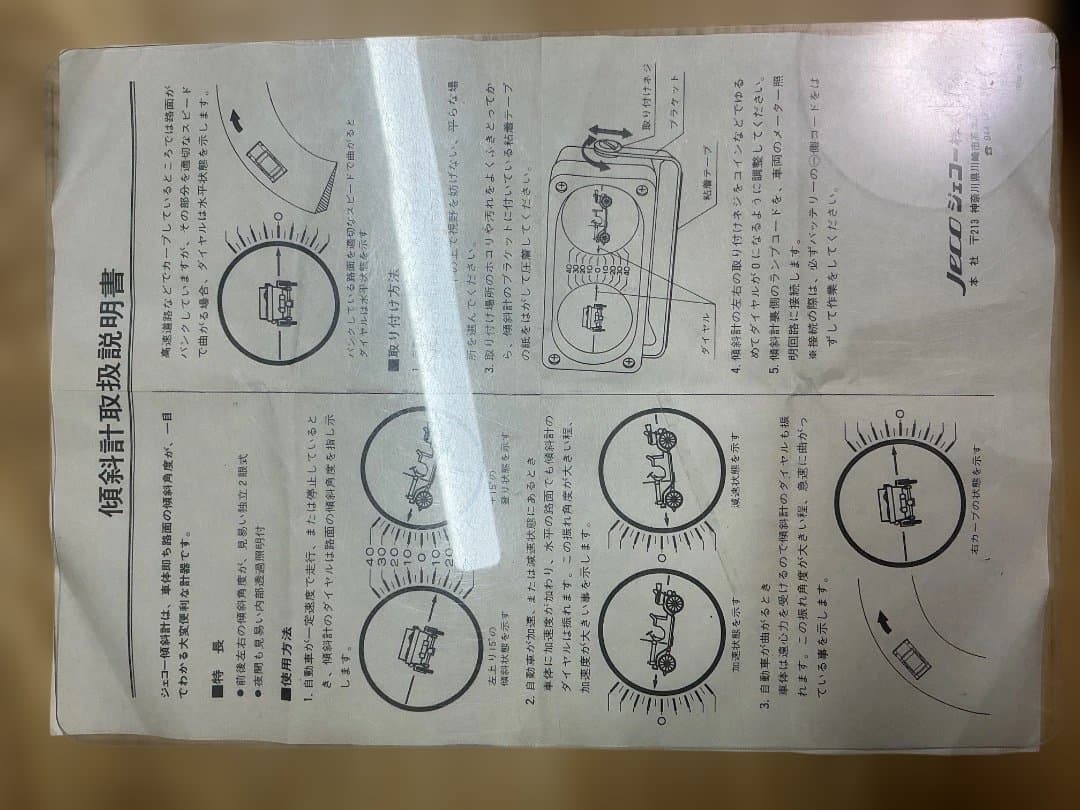 三菱純正 傾斜計 MZ605710 JECO 箱説明書付