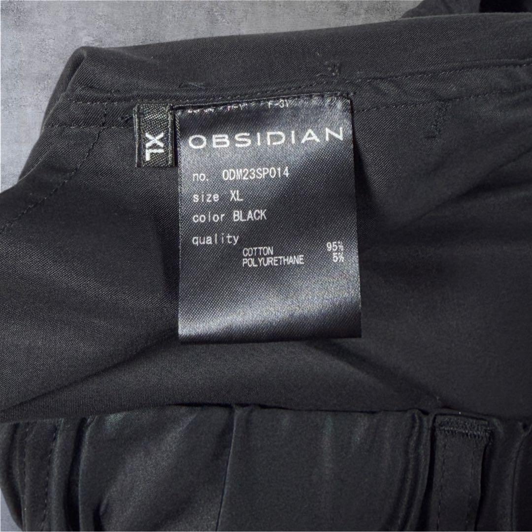 新品 OBSIDIAN GOLF オブシディアン サテン ストレッチ パンツXL