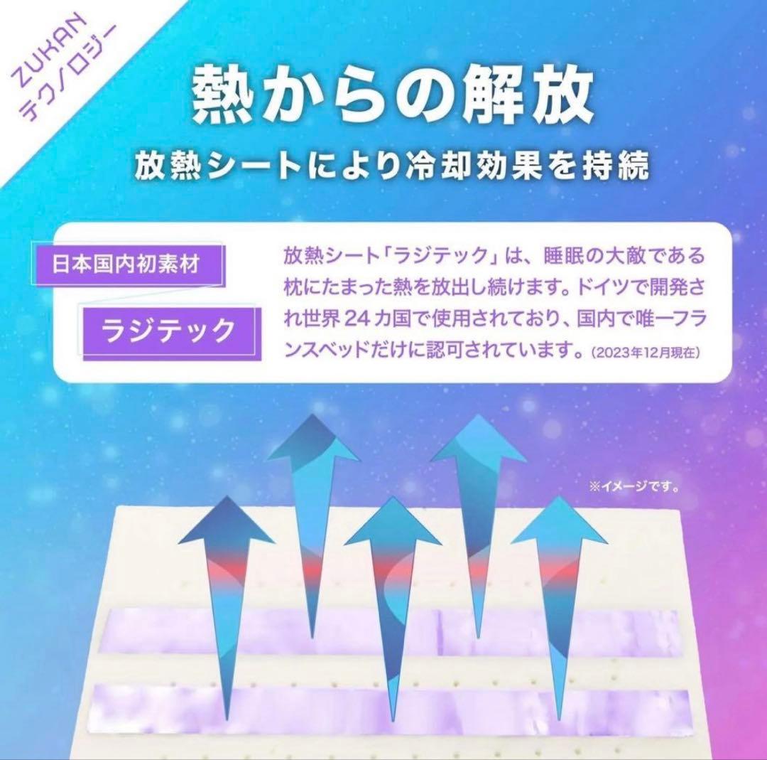 ズカンピロー<ZUKAN PILLOW> フランスベッド　新品未使用品