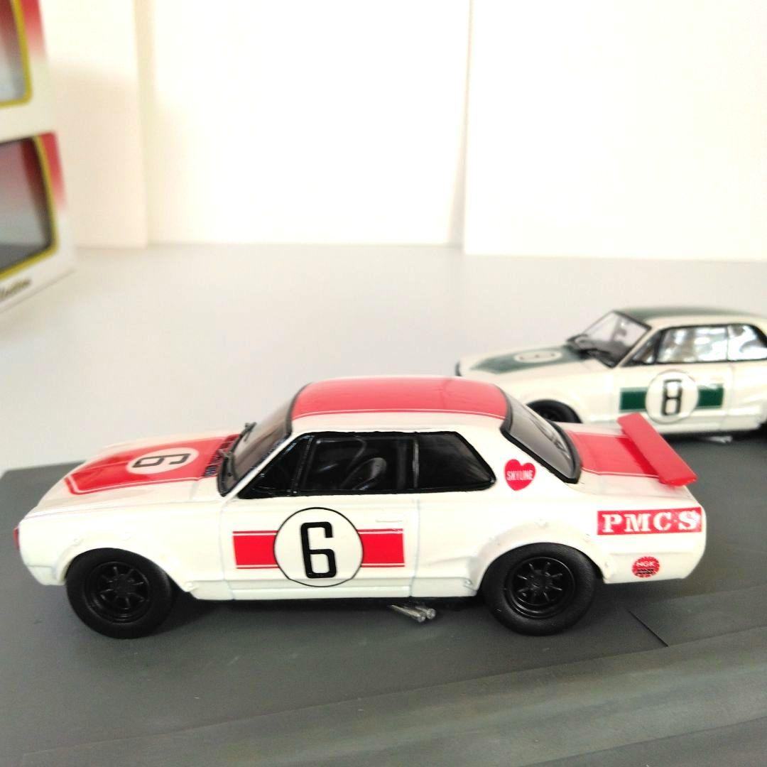 京商Skyline 2000GT-R Racing 1/43ミニカー2台セット