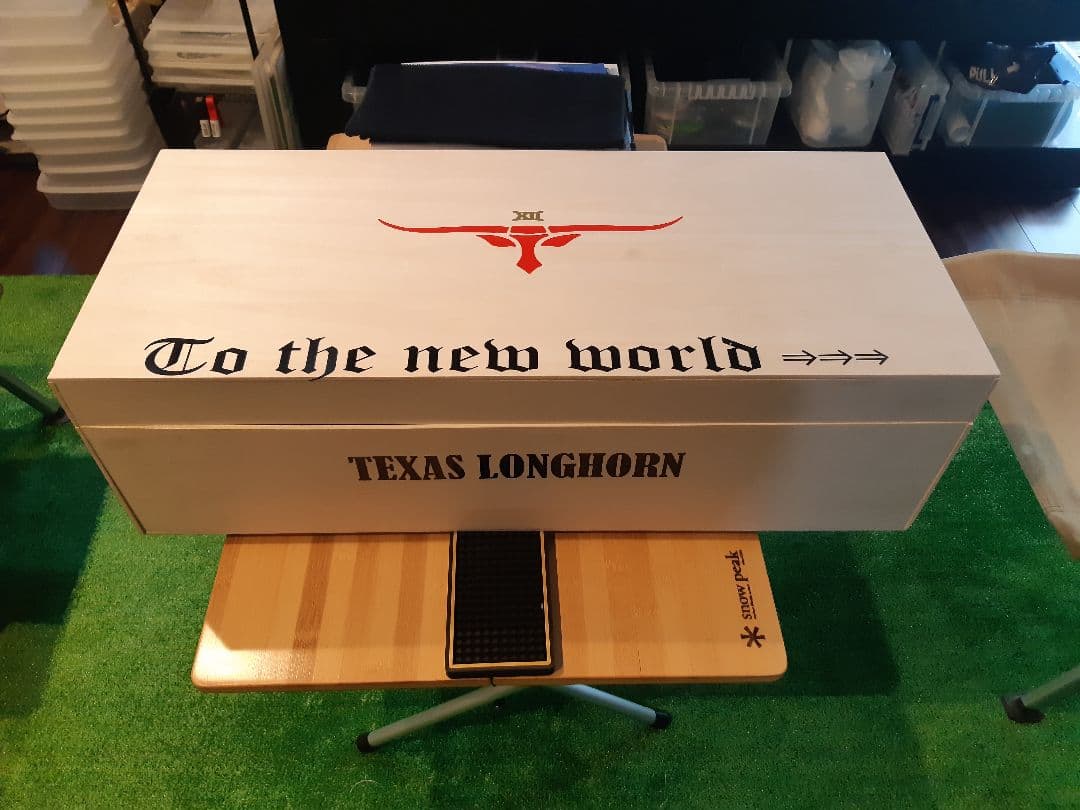 ハンドメイド(エギ&収納木箱)　Texas Longhorn