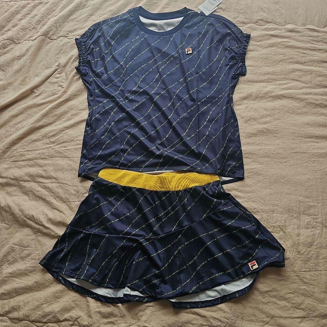 FILA テニスウェア セットアップ ネイビー L