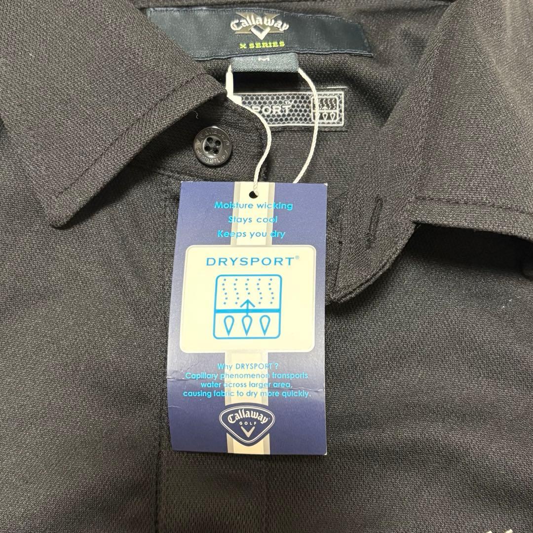 新品 キャロウェイ ブラック 長袖ポロシャツ スポーツ ゴルフ テニス
