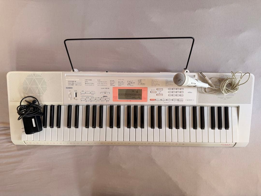 【美品】CASIO カシオ 光ナビゲーションキーボード LK-123 セット