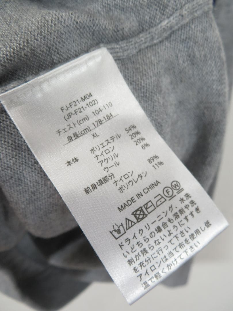 フットジョイ 薄手 フルジップハイブリッドセーター ニット XL メンズ ゴルフ