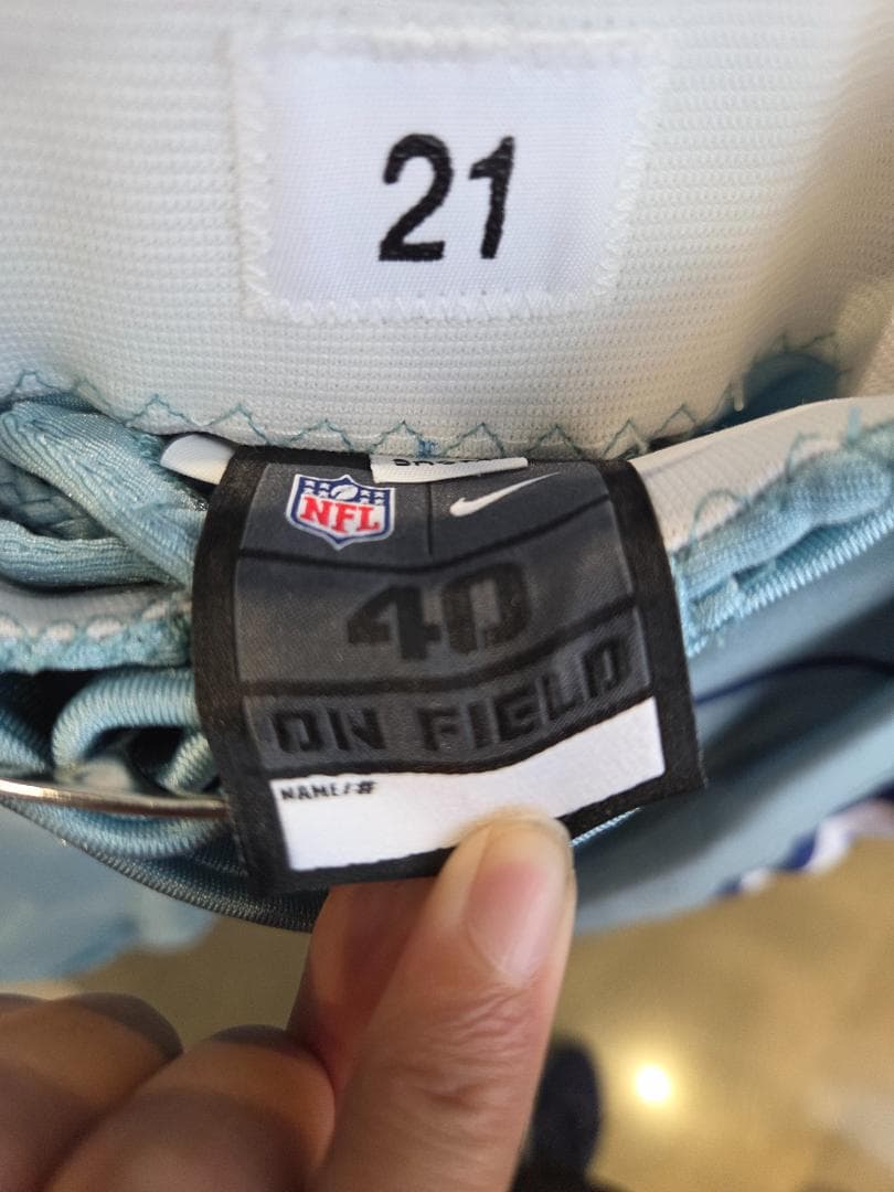 NIKE NFL ゲームパンツ 水色 青ライン 40 ON FIELD
