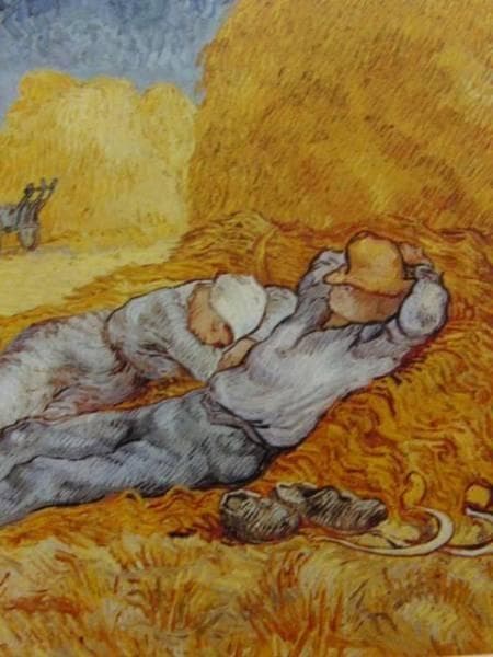 ヴァン・ゴッホ、真昼または午睡、希少画集画、新品額装付