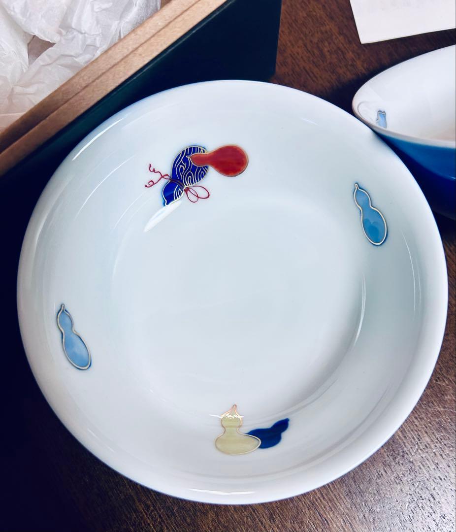 深川製磁　百年庵　六瓢　組飯碗　夫婦茶碗