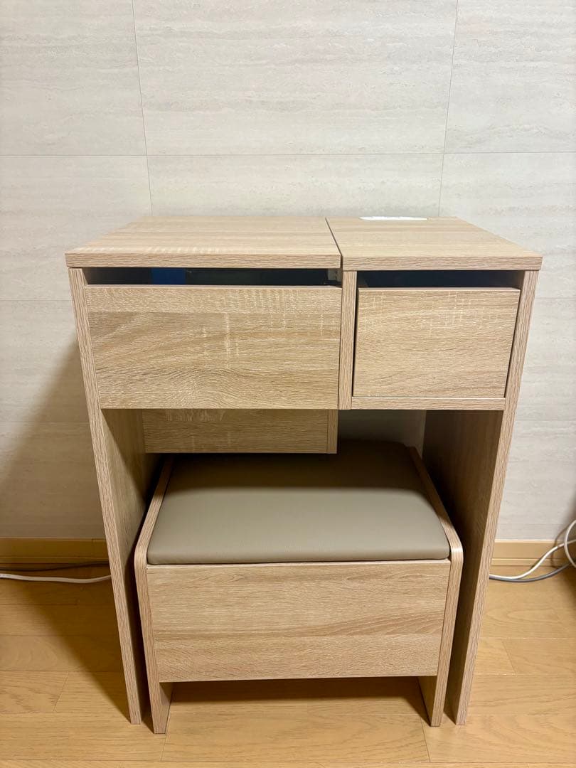 【幅50cm】Qure コンパクトドレッサー　ナチュラル