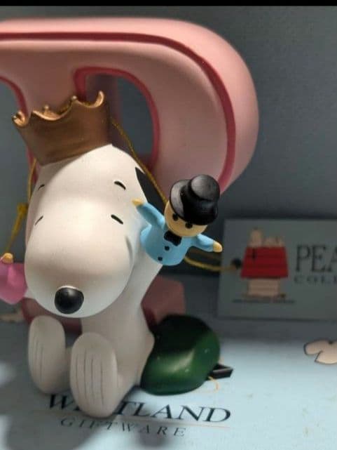 激レア！SNOOPY　アルファベットフィギュア（P）箱入未使用　レトロ　タグ付き
