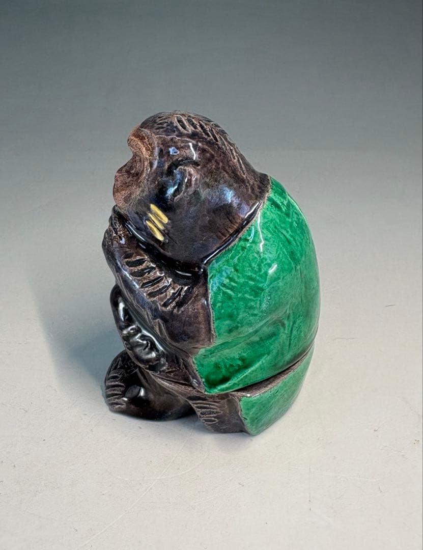 【中古品】茶道具　中村翠嵐造　交趾干支申香合（共箱）