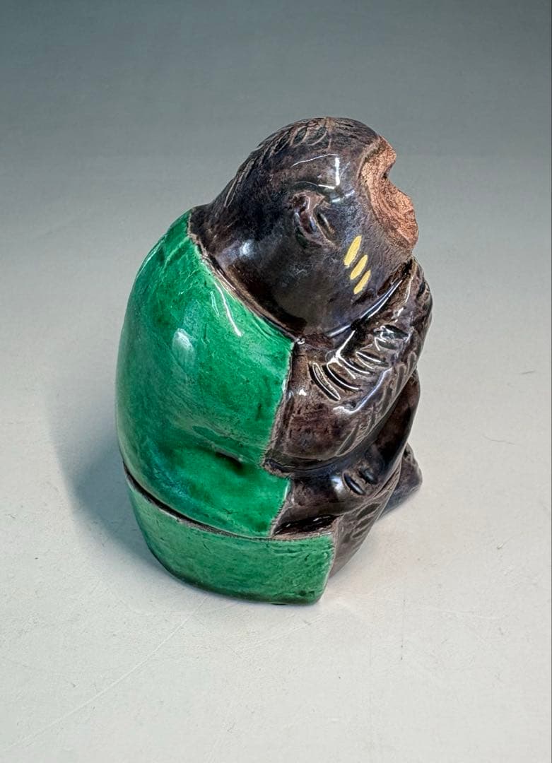 【中古品】茶道具　中村翠嵐造　交趾干支申香合（共箱）