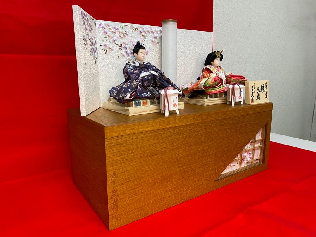 東京久月　雛人形　親王飾り収納セット・サイズ間口約４５×奥行約２２×高さ約３７㎝
