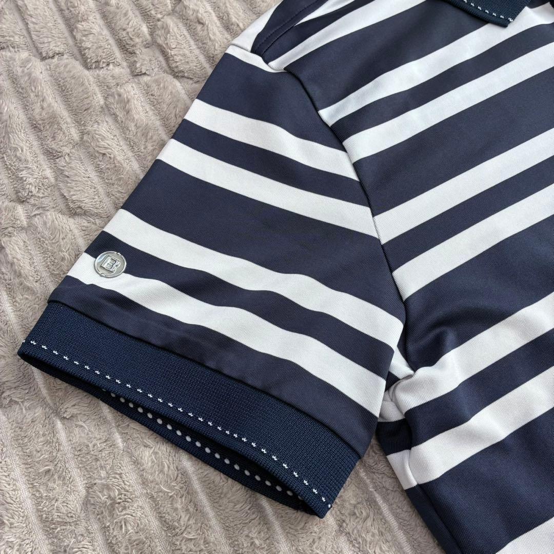 BRIEFING MENS STRIPE POLO ボーダーポロシャツ　Lサイズ