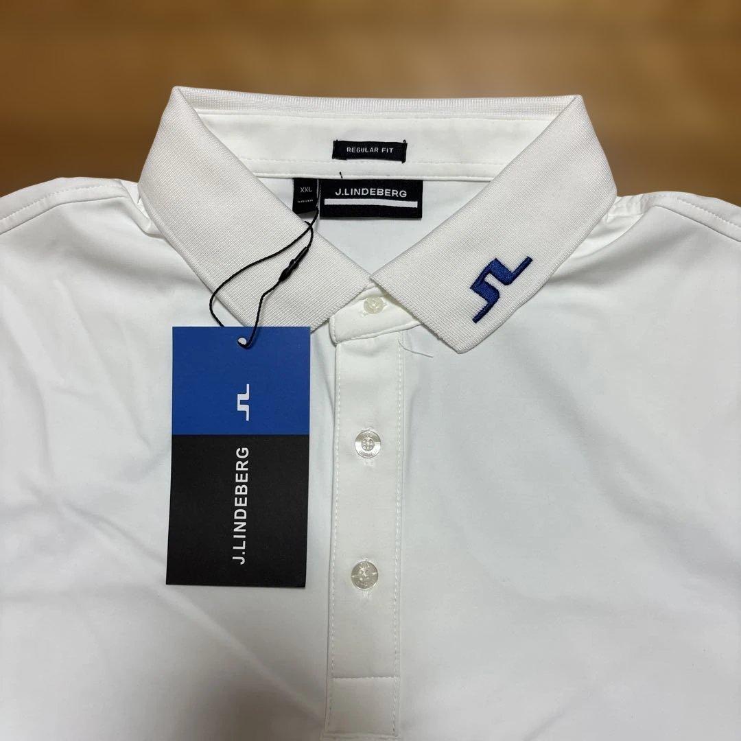 ☆新品☆J.LINDEBERG ジェイリンドバーグホワイト 長袖ポロシャツXXL