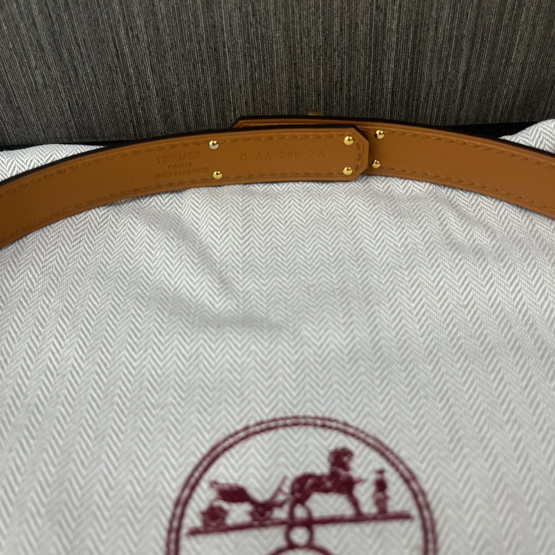 エルメス レディース ベルト 黒 　ゴールド金具