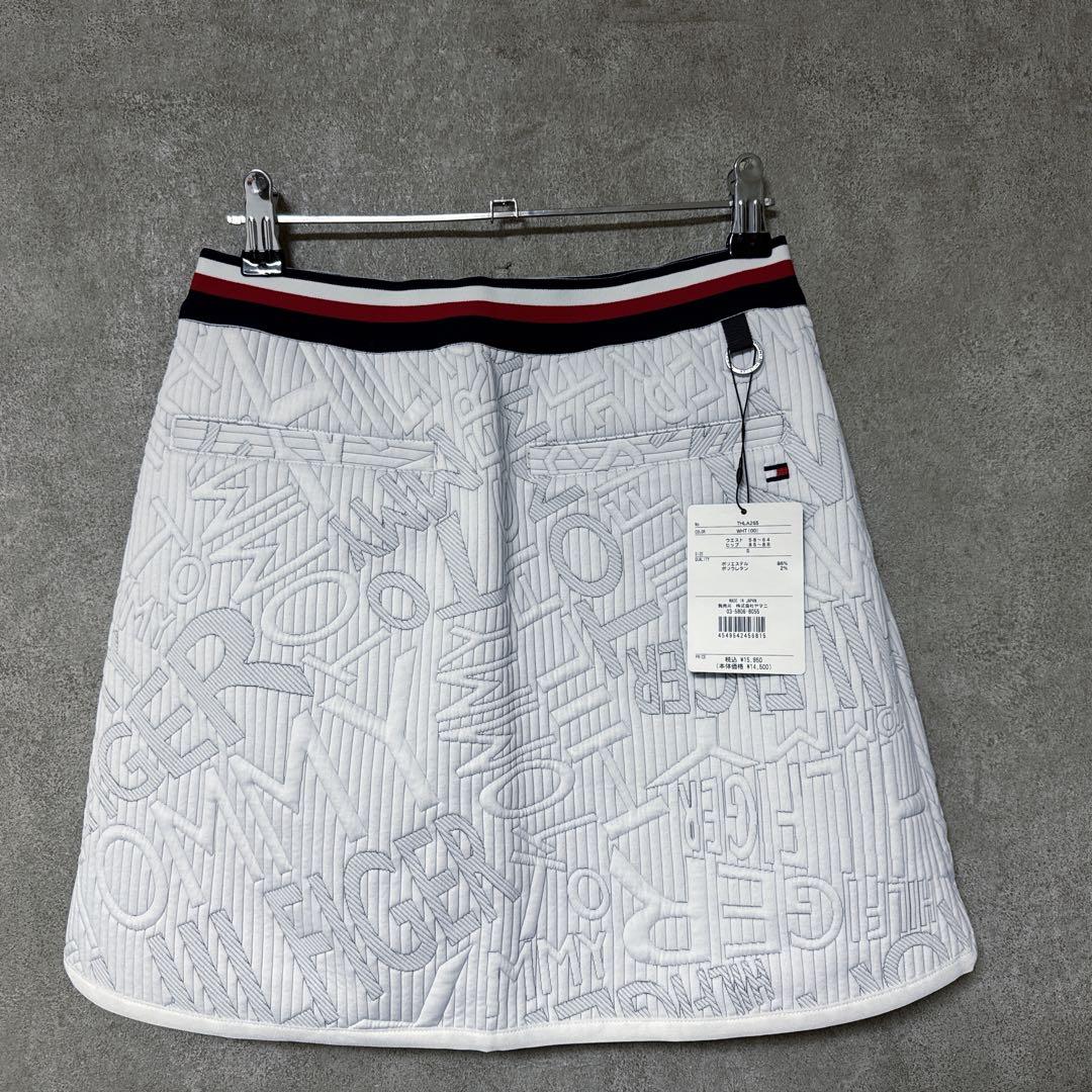 【新品】  GOLF トミー ロゴ総柄スカート 白 S