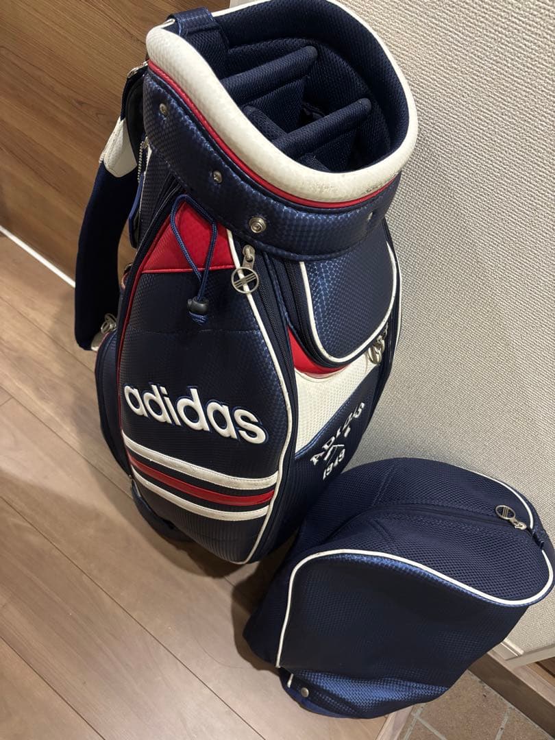 K　adidas キャディバッグ ネイビー ９型 5分割　即発送対応