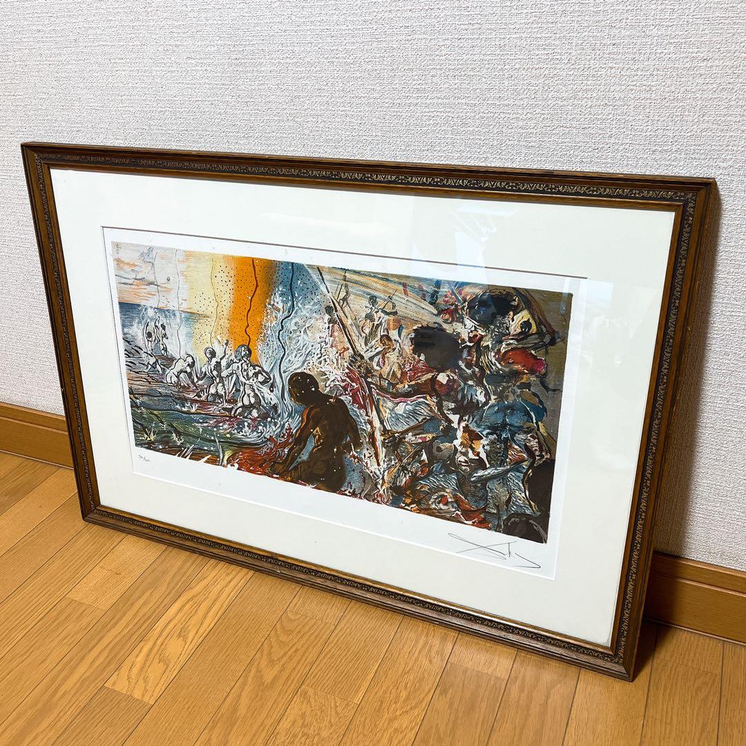 真作 サルバドール・ダリ「ハワイアン フィッシャーマン」リトグラフ 直筆サイン